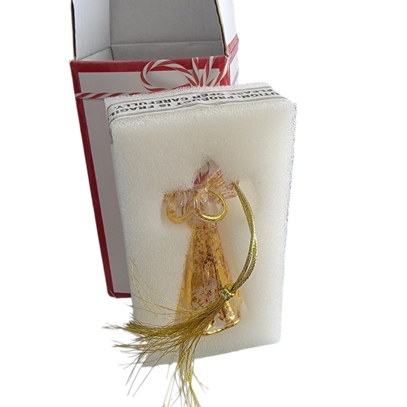 NIB Lenox Golden Glass Angel Ornament 3.5" - Picture 2 of 5